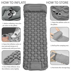 MEI&CO built-in pillow for natural neck alignment during outdoor sleep