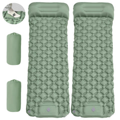 MEI&CO lightweight convertible camping pad shown side-by-side forming a double bed for couples