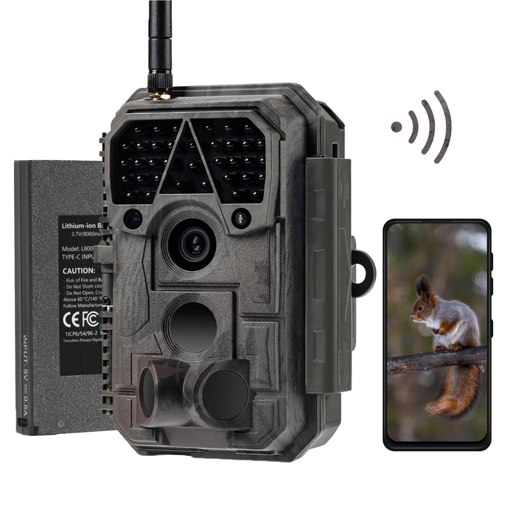 Meidase P100P front view shows rugged outdoor-ready housing for wildlife monitoring.