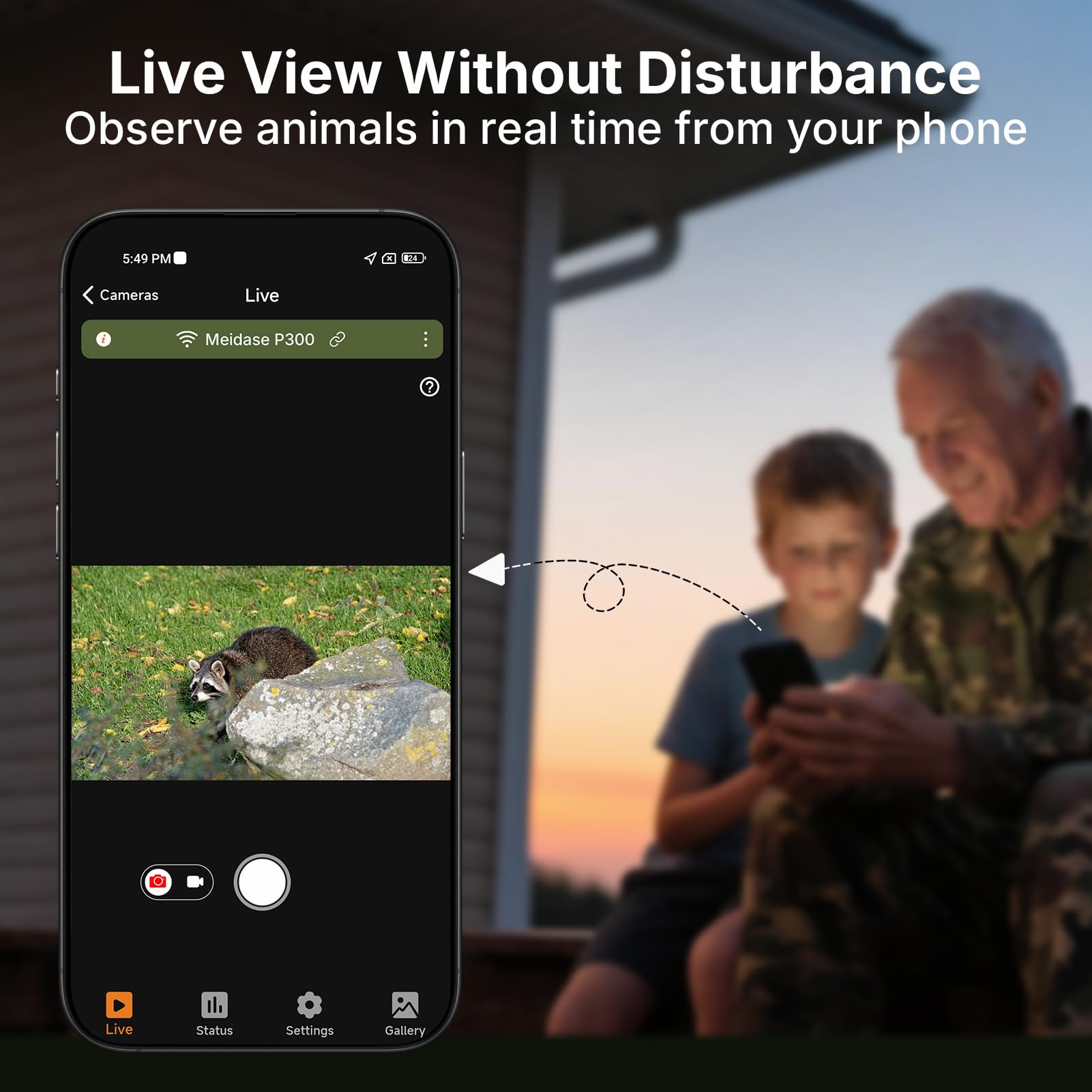 Meidase P300 0.1s trigger speed captures fast-moving animals with precision.