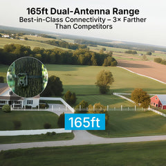 Meidase P300 120-degree wide-angle detection expands scene coverage for trails.