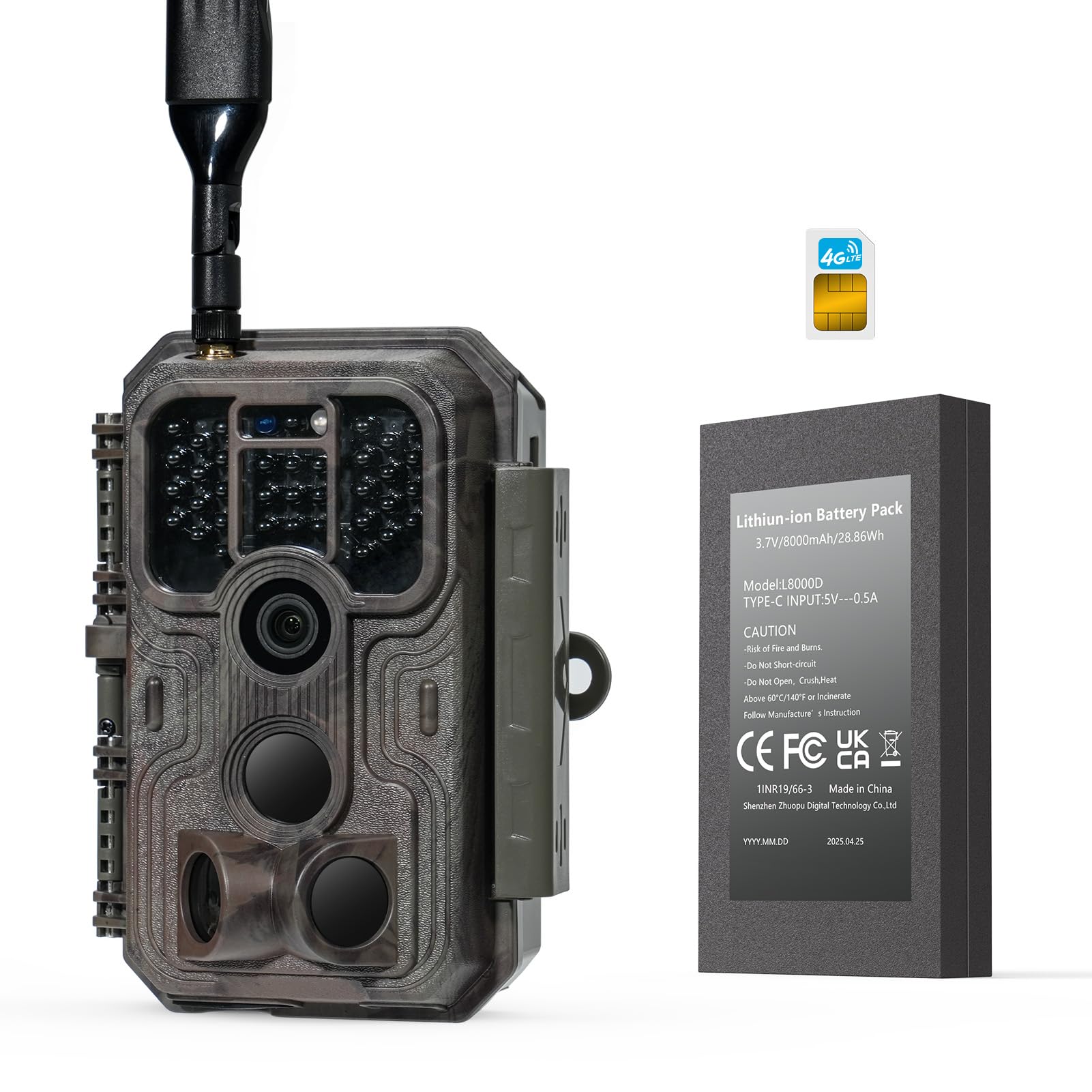 Meidase S950P battery 8000mAh powers long monitoring sessions in remote locations.