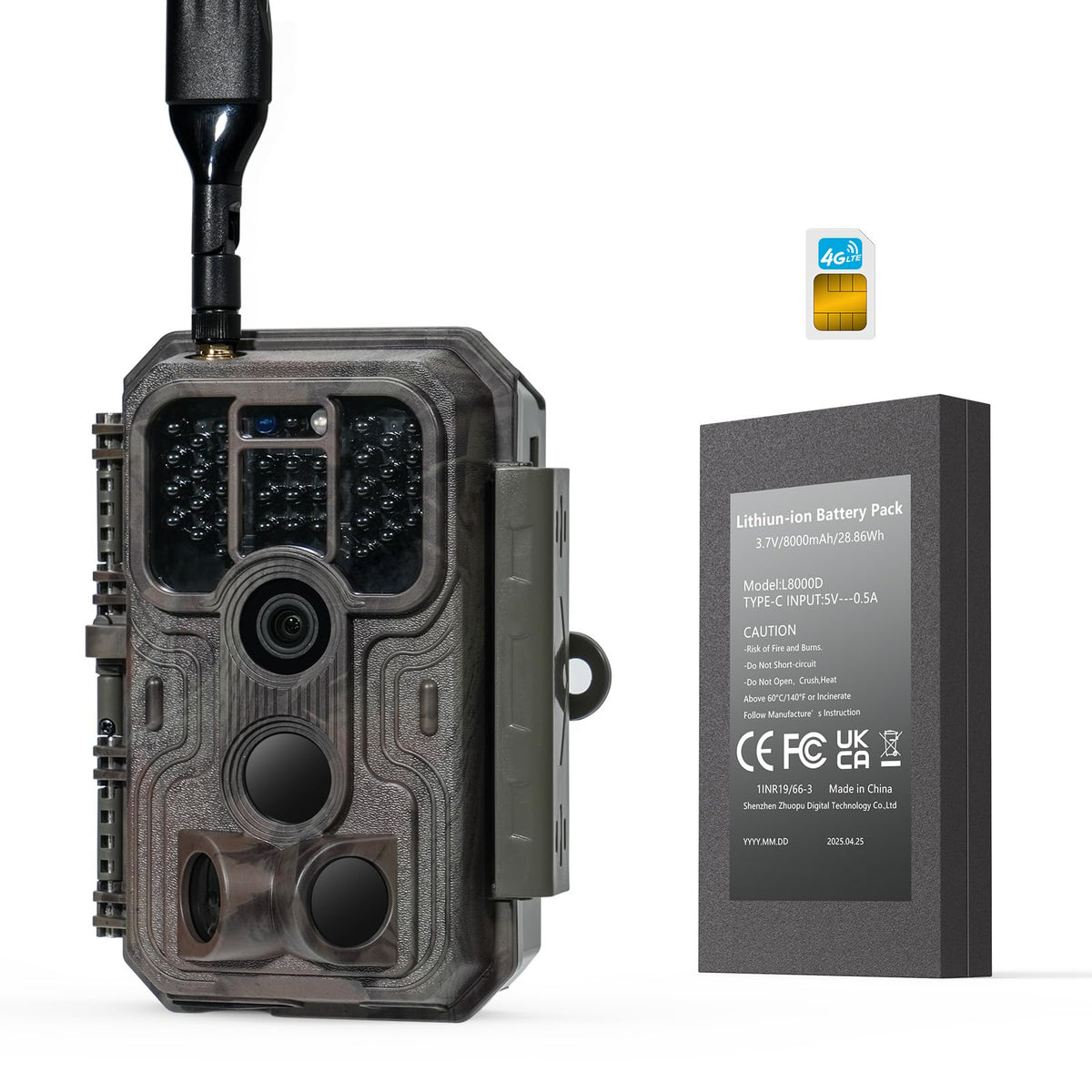 Meidase S950P battery 8000mAh powers long monitoring sessions in remote locations.