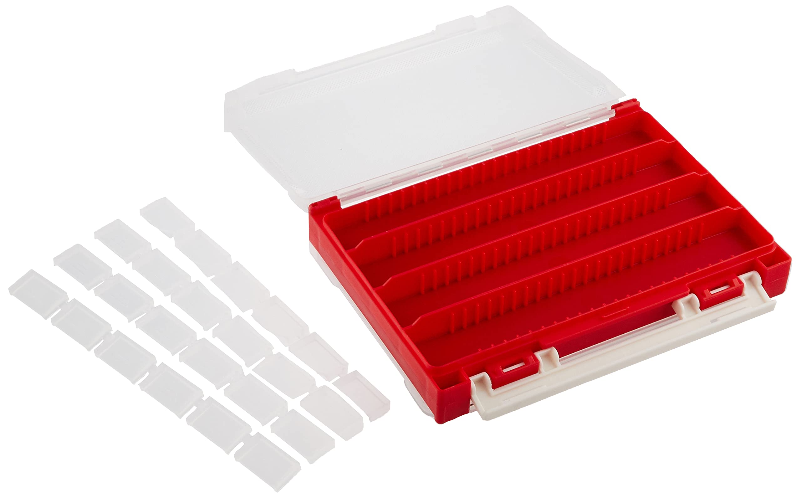 Meiho 3010W-1 interior compartments for small tackle items.