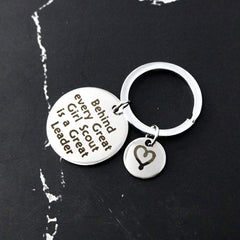 Scout Leader Keychain in an elegant velvet pouch