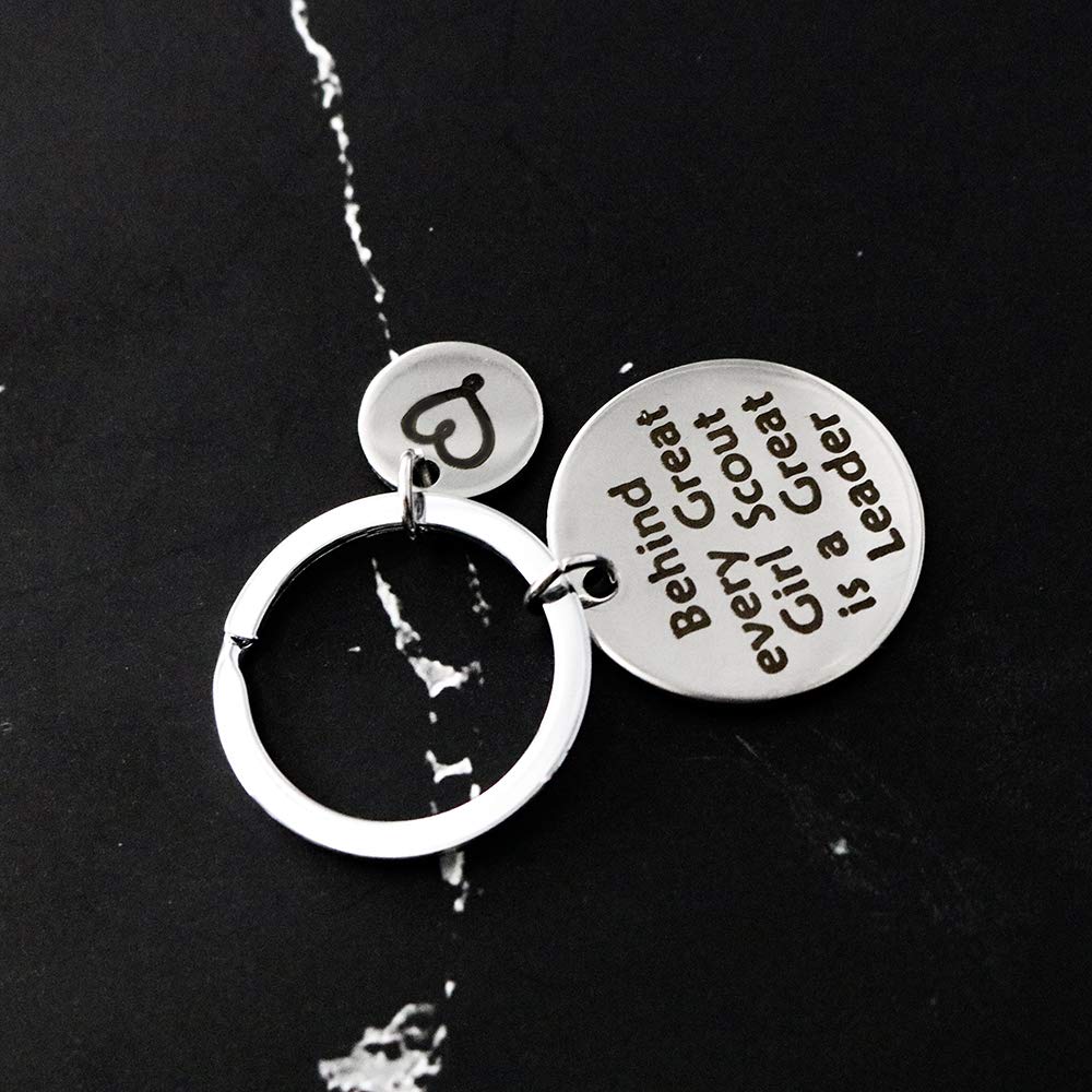Back view of the Meiligo Scout Leader Keychain showing chain detail