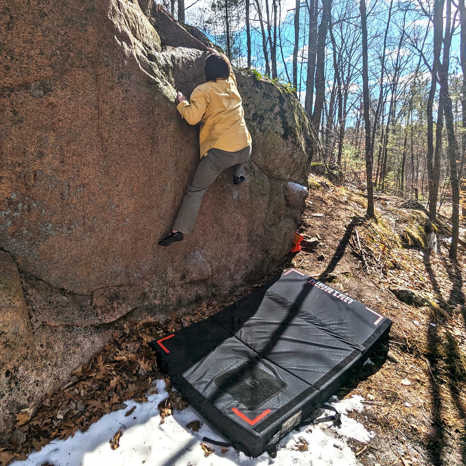 Meister Boulder Beast XL unfolds to 72 by 44 by 5 inches.