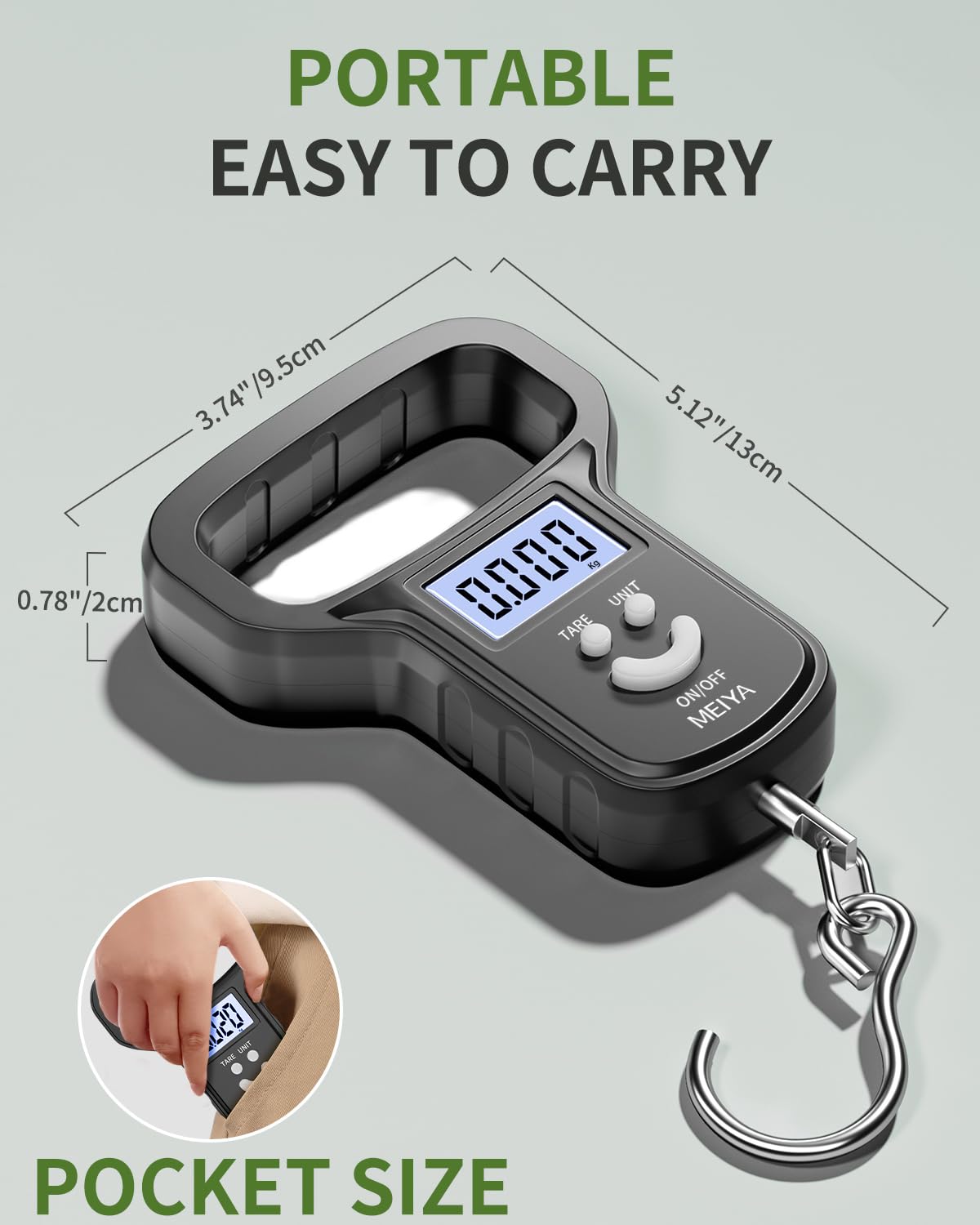 Meiya scale weighing up to 110 pounds with precision readout