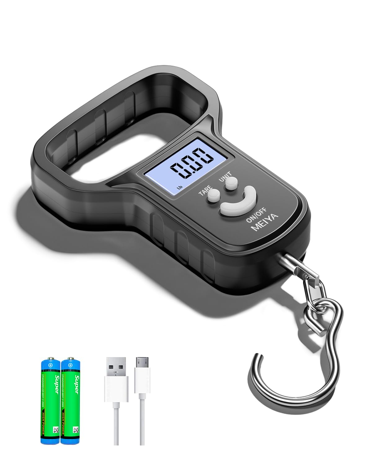 Meiya fishing scale black front view