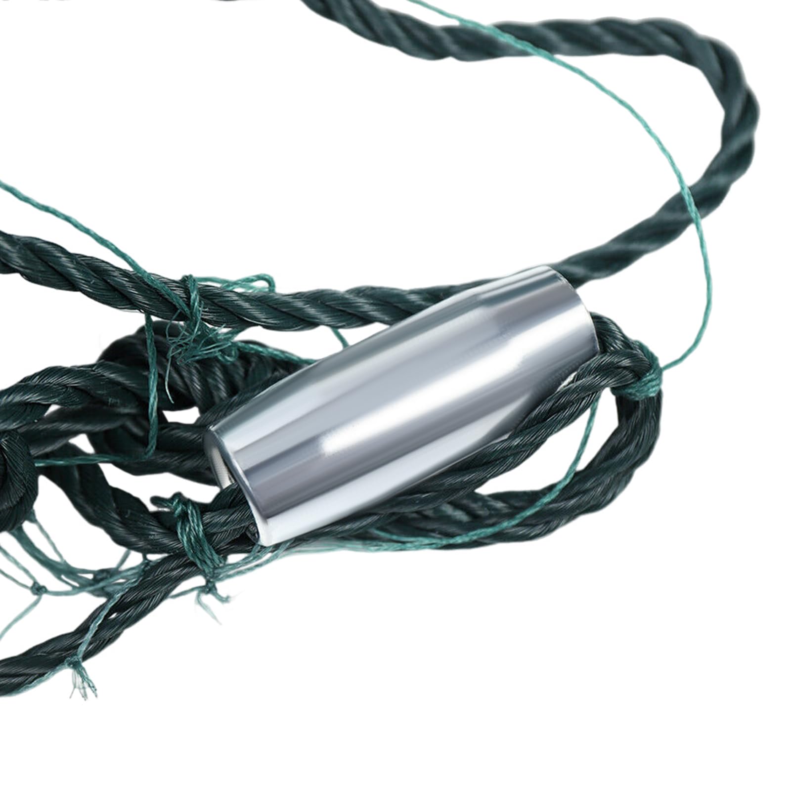 Mejuv fishing net with lead sinkers helps bottom stability.