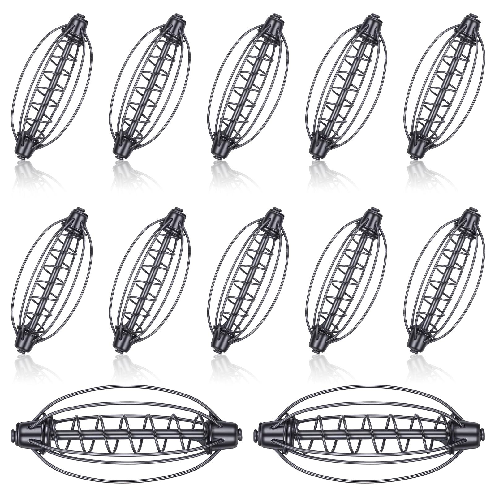 Mekueeex 12-pack spring fishing feeders set