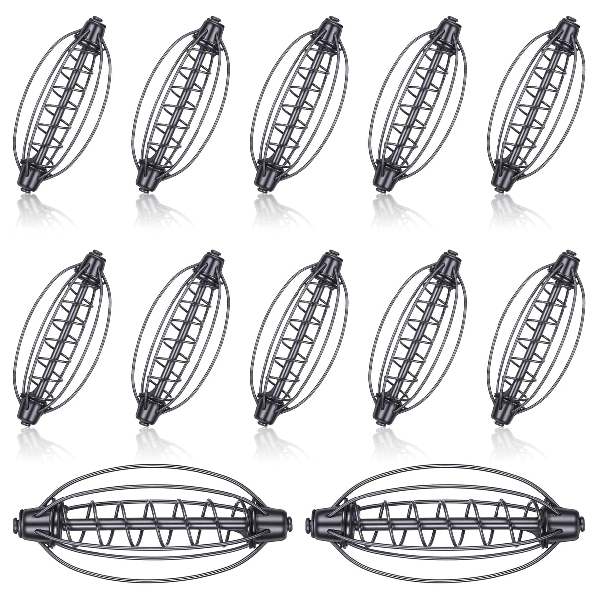 Mekueeex 12-pack spring fishing feeders set