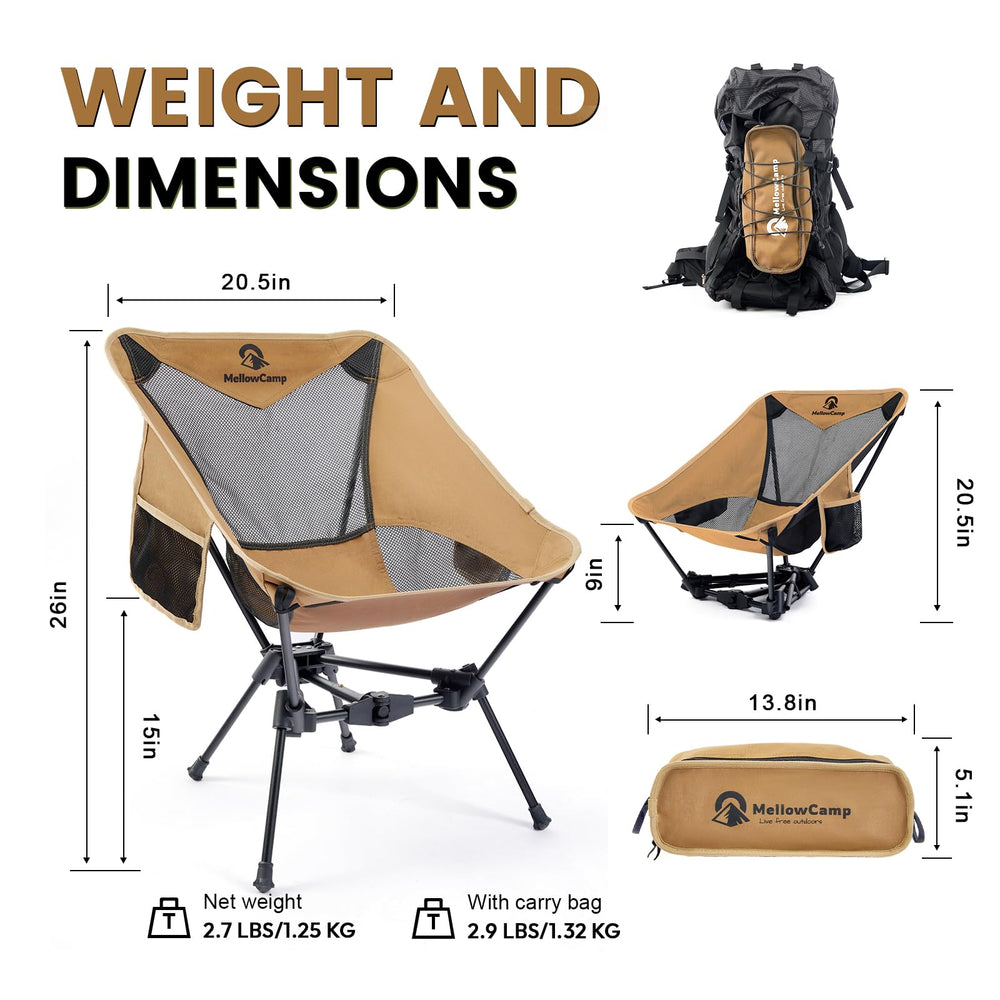 MellowCamp chair side pocket highlights accessible storage on outdoor seating