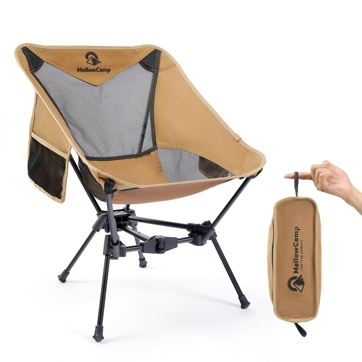 MellowCamp ultralight chair top view for easy backpacking comfort