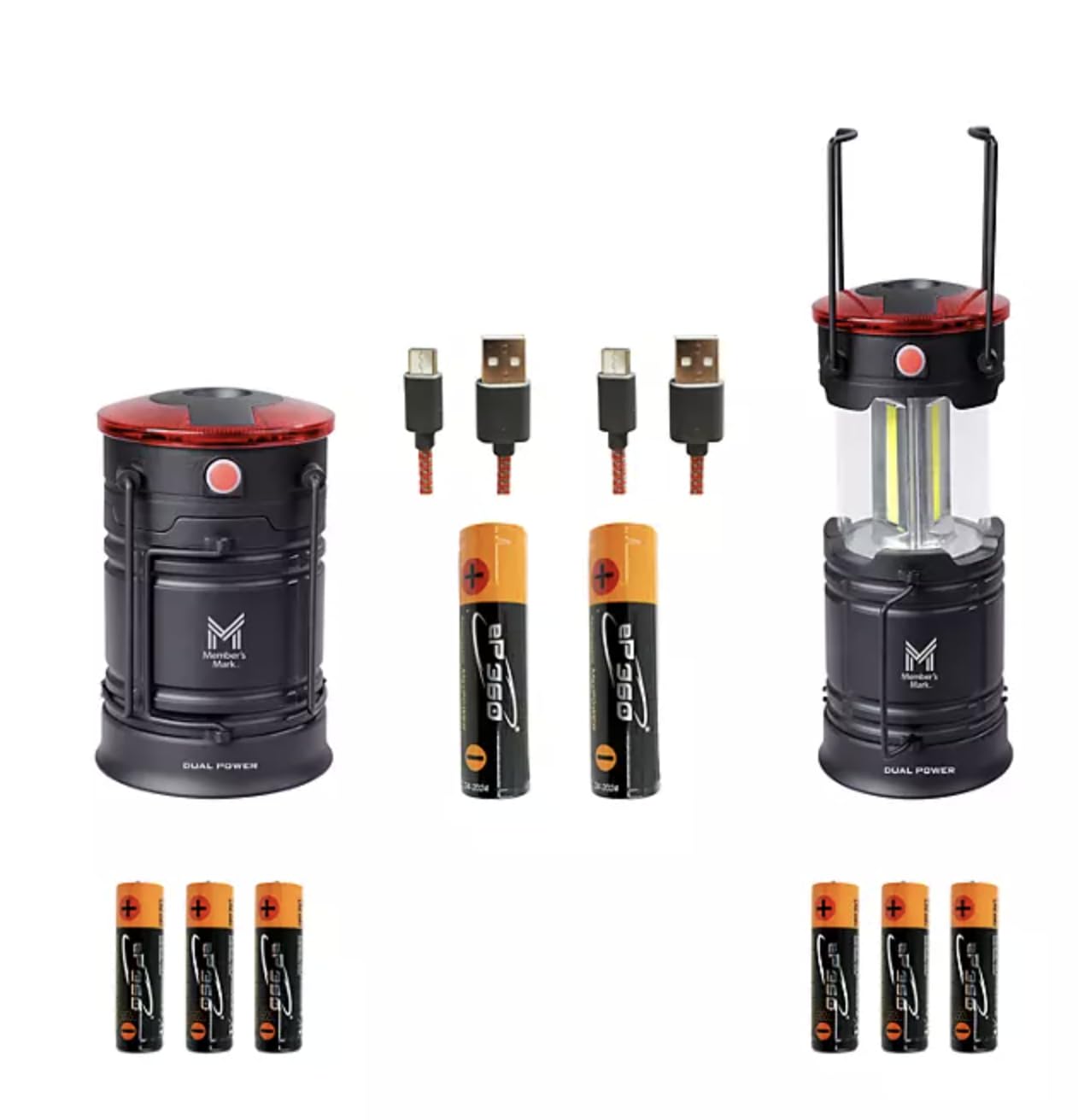 Member Mark lantern featuring three retractable handles for easy carrying.