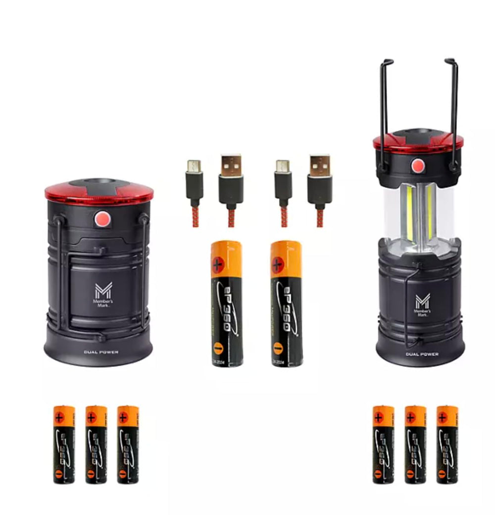 Member Mark lantern featuring three retractable handles for easy carrying.