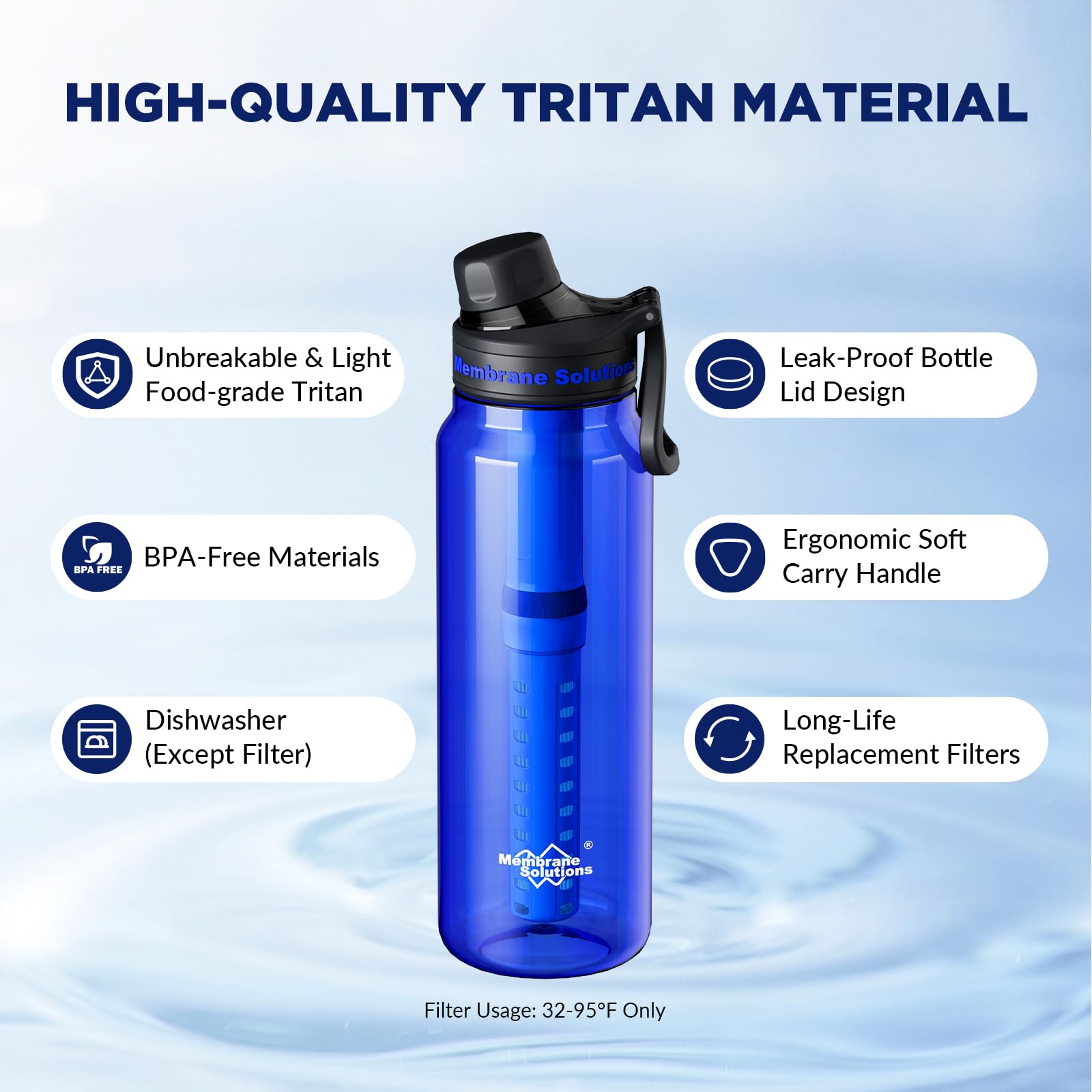 C3 bottle on a rocky outdoor trail, ideal for hikers.