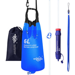 Membrane Solutions gravity water filter pro-6L setup for outdoor purification on camping trips