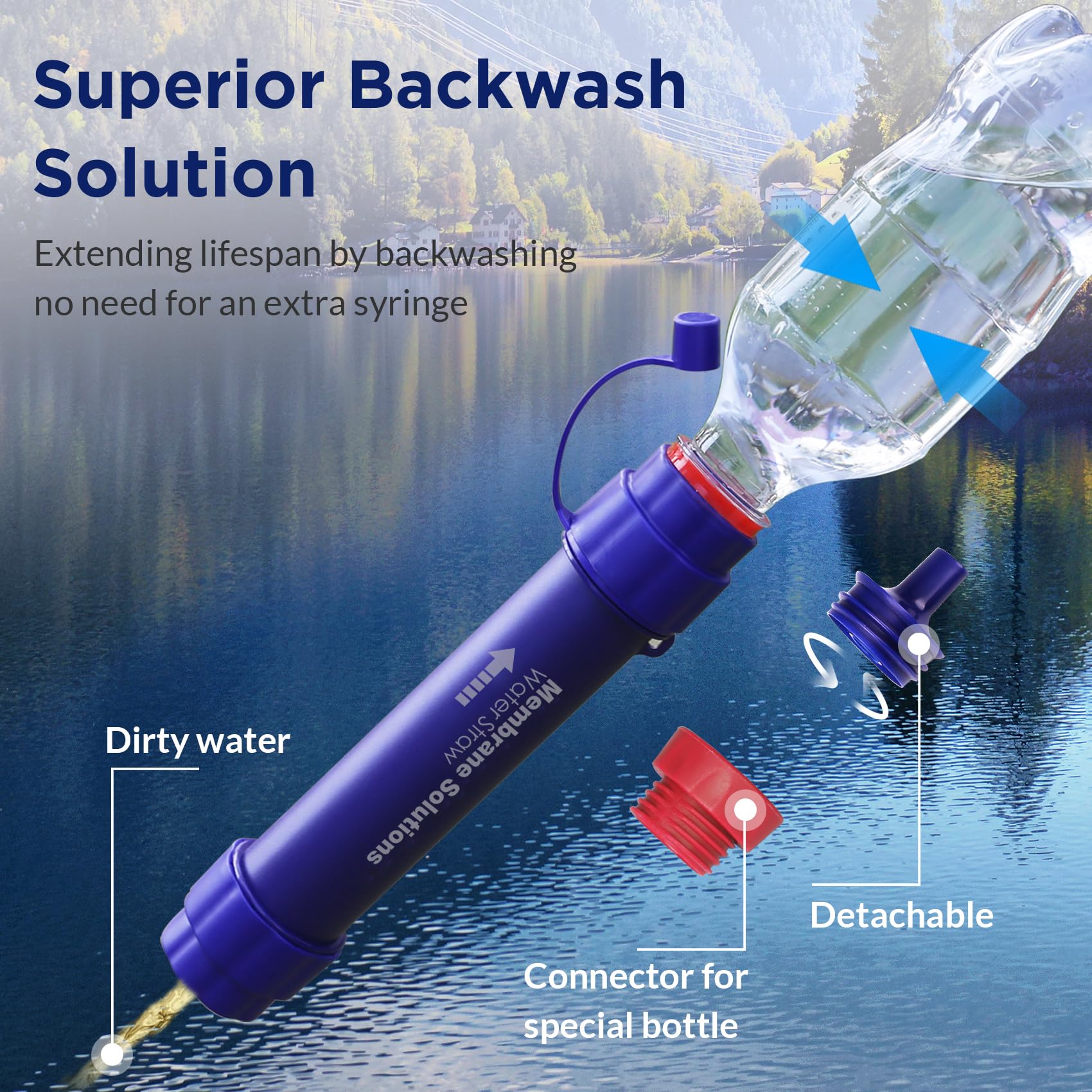 Membrane Solutions gravity water filter pro-coconut-shell-gac improves taste and odor