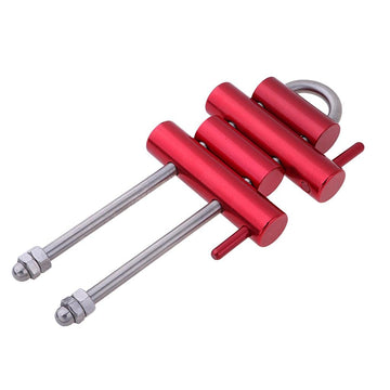 Menolana Rack Descender in use during rock climbing for steady controlled descents.
