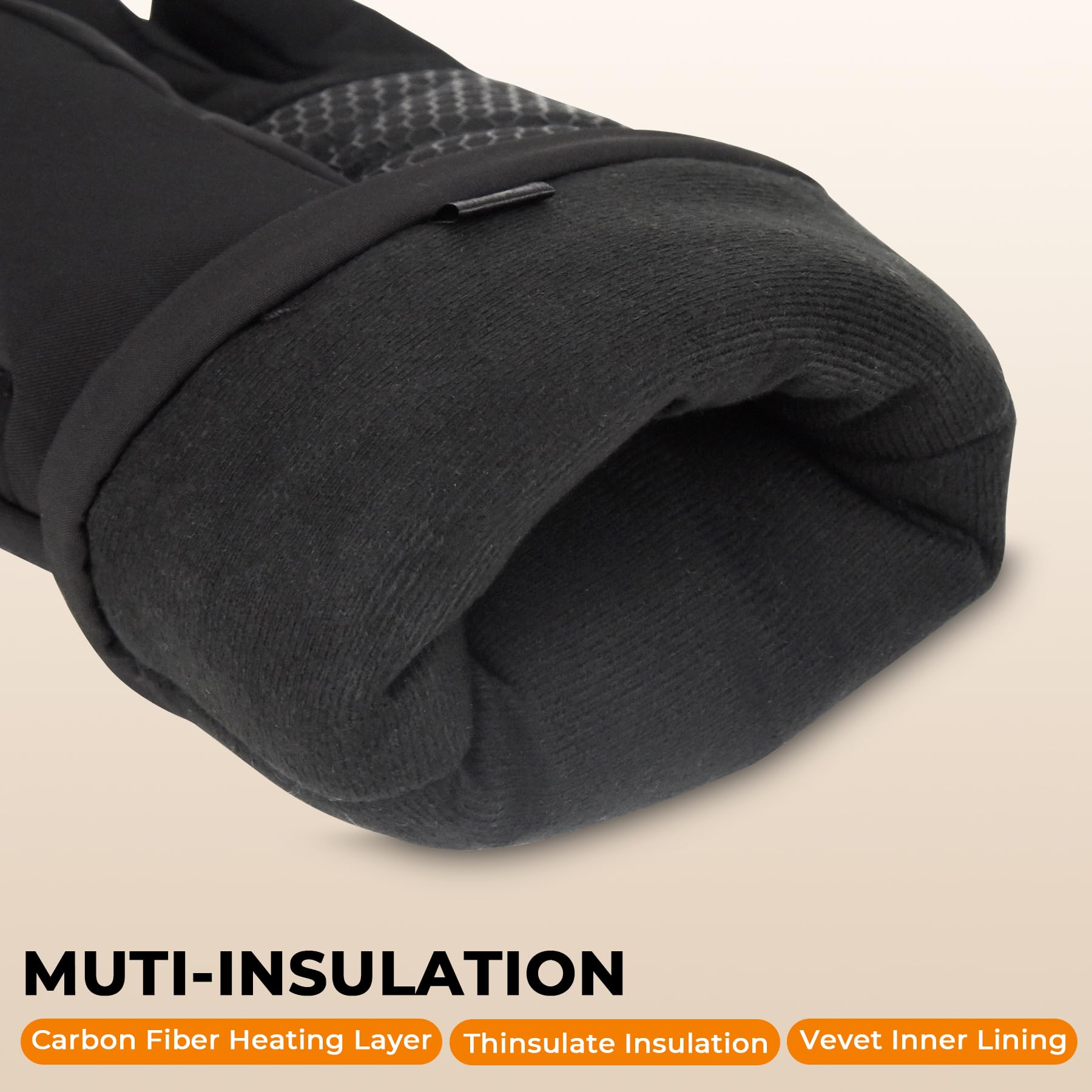 MENOLY heated gloves camo palm grip—non-slip silicone for secure handling