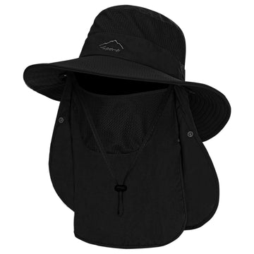 Outdoor scene of hat worn during fishing/beach activity