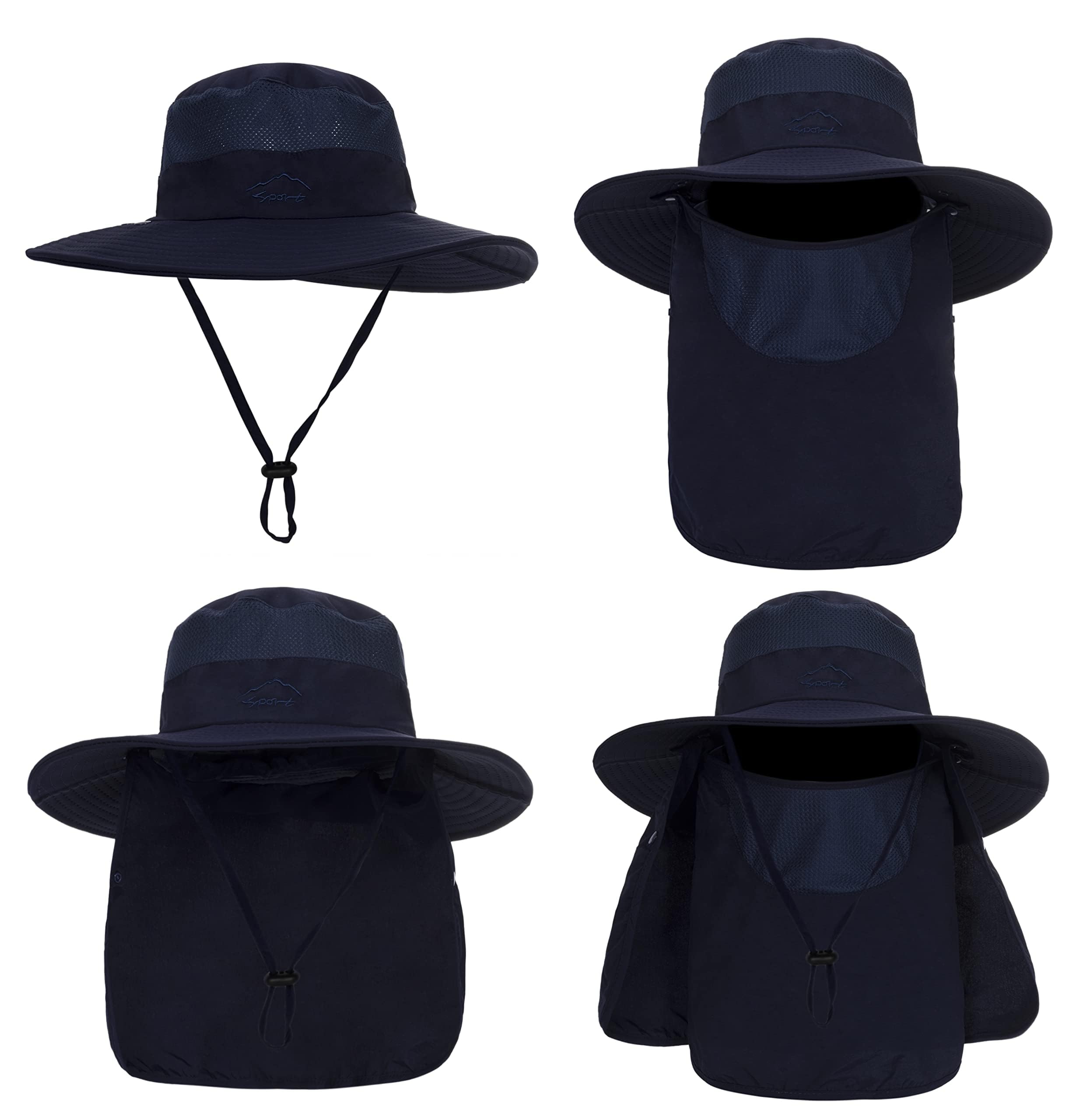 Windproof and waterproof sun hat for outdoor activities