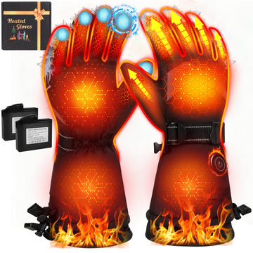 Meoneo heated gloves show battery warmth on the back for extended cold protection