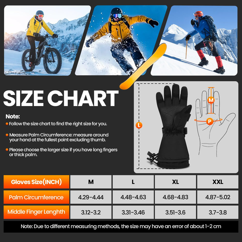 Meoneo heated gloves ergonomic fit and hanging loop for easy storage