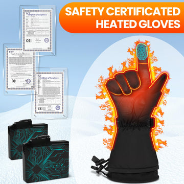 Meoneo heated gloves windproof design—six-layer insulation blocks cold air.