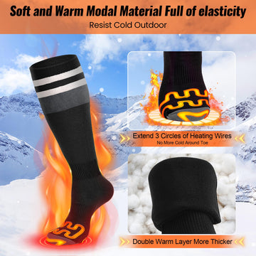 Meoneo heated socks 360-degree heating for full-foot warmth