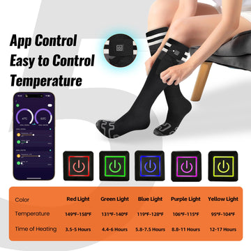 Meoneo heated socks battery-compact-design powers long-lasting warmth outdoors