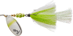 Mepps BS3T Bronze Slammer dressed treble lure with hand-painted blades for big bass