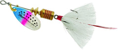 Mepps Dressed Aglia spinner close-up highlighting dressed blade for versatile freshwater and saltwater attraction