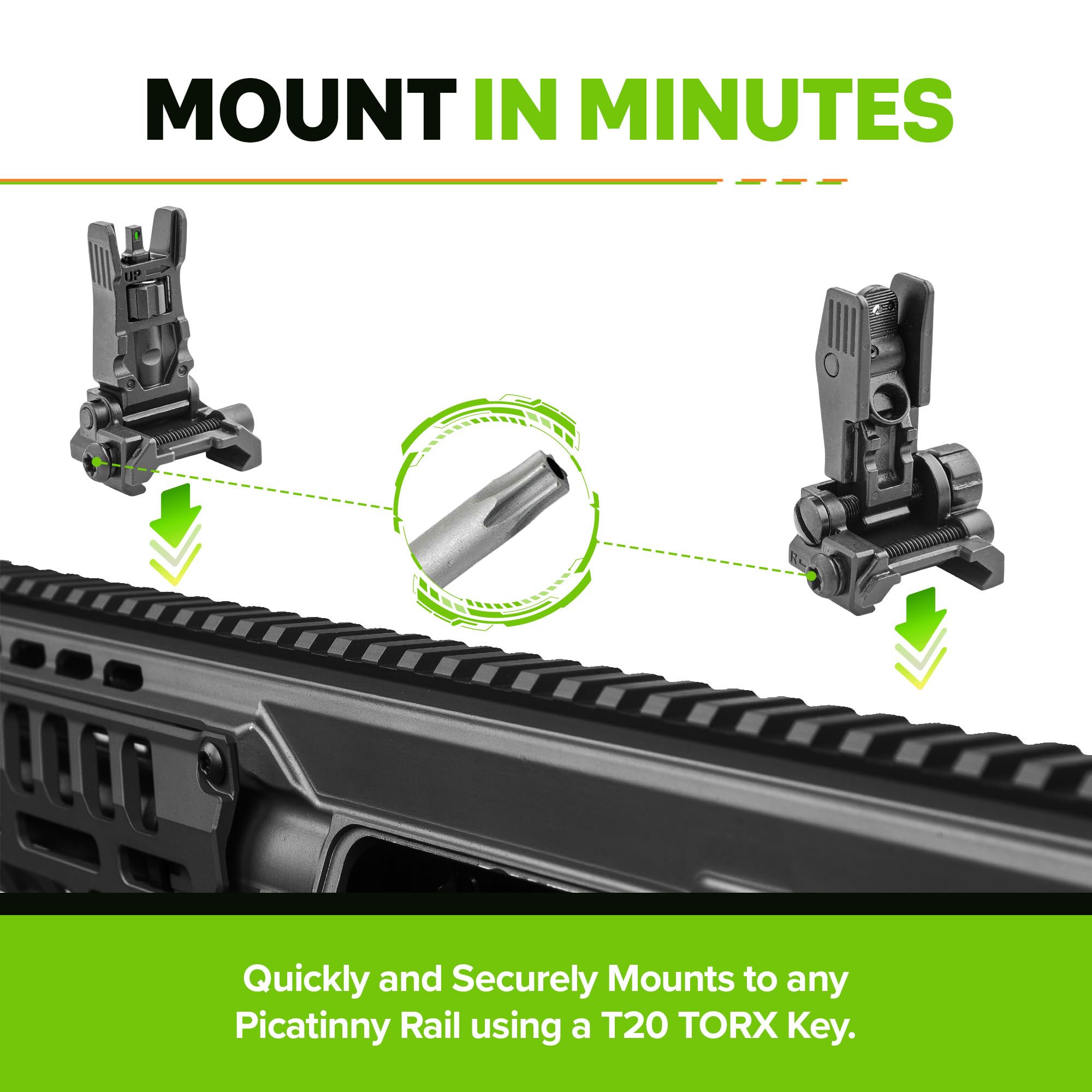 Meprolight FABS backup sight set ready for quick deployment.