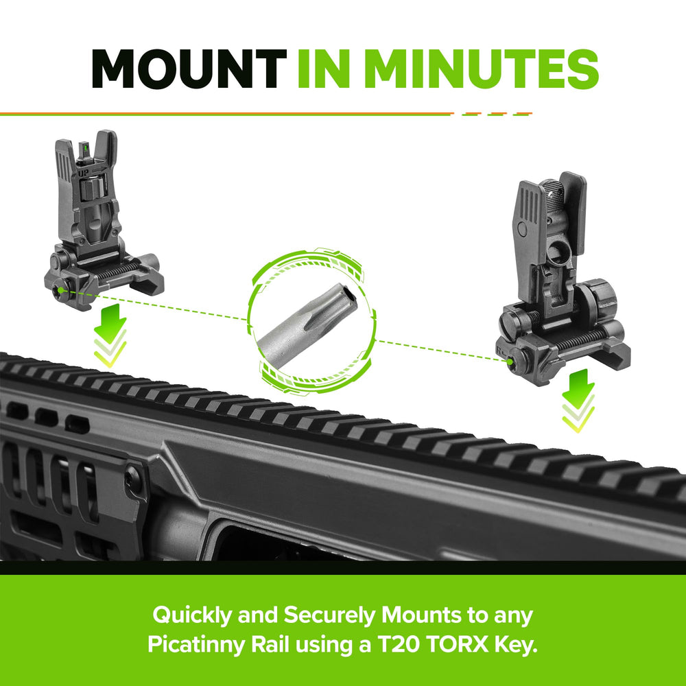 Meprolight FABS backup sight set ready for quick deployment.