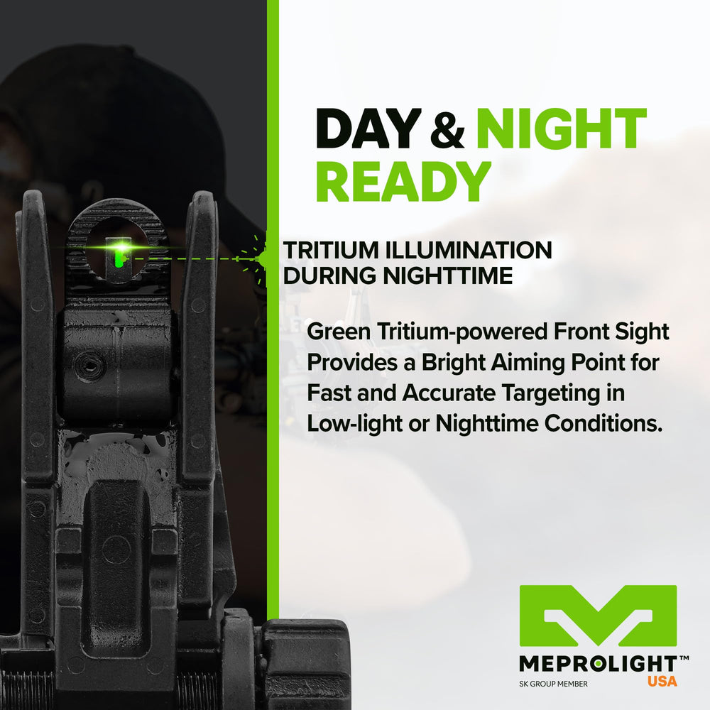 Meprolight FABS flip-up black frame protects sight when folded.