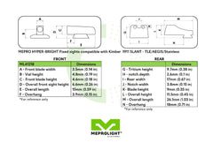 Meprolight Kimber 1911 compatible Hyper-Bright sight set for reliable illumination.