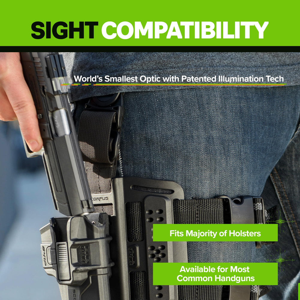 Meprolight ML63146G holster-friendly rear sight fits standard holsters