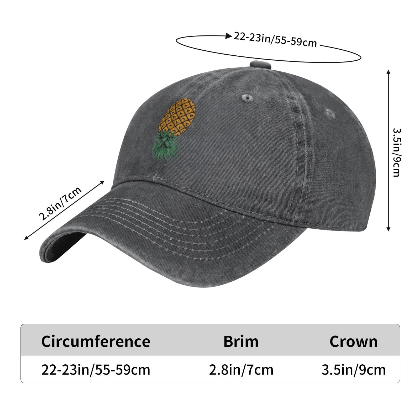 Merahans upside-down-pineapple cap interior in soft cotton for all-day comfort.