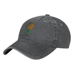 Merahans upside-down-pineapple cap front view with vintage casual style.