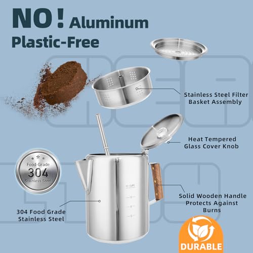 MEREZA camping coffee pot with durable construction for rugged outdoor use.