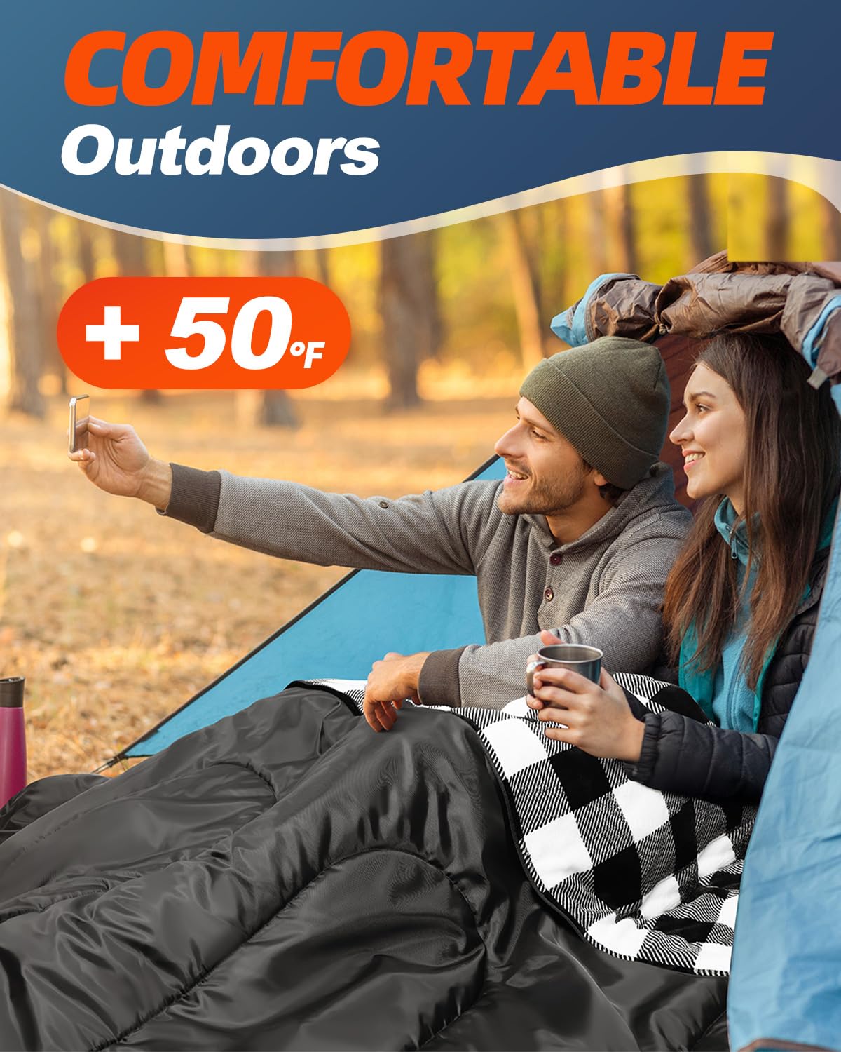 MEREZA flannel bag interior emphasizes warmth and breathable insulation.