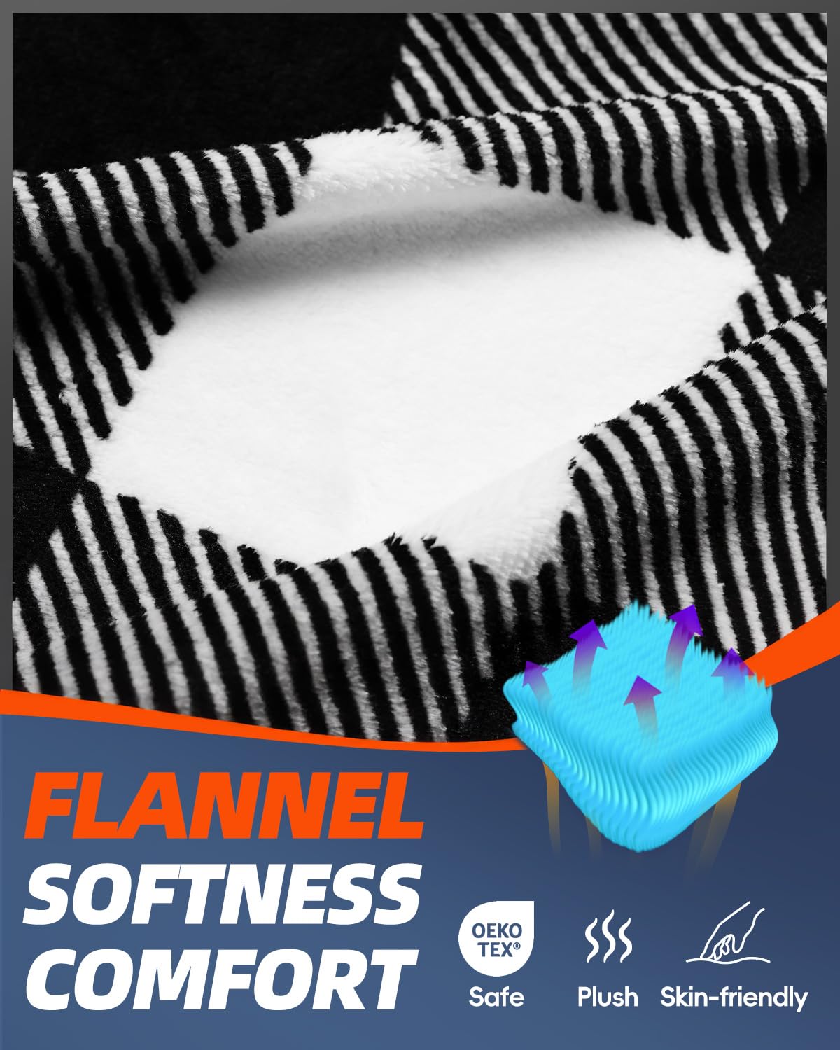 MEREZA flannel sleeping bag on XL queen setup demonstrates spacious two-person comfort.