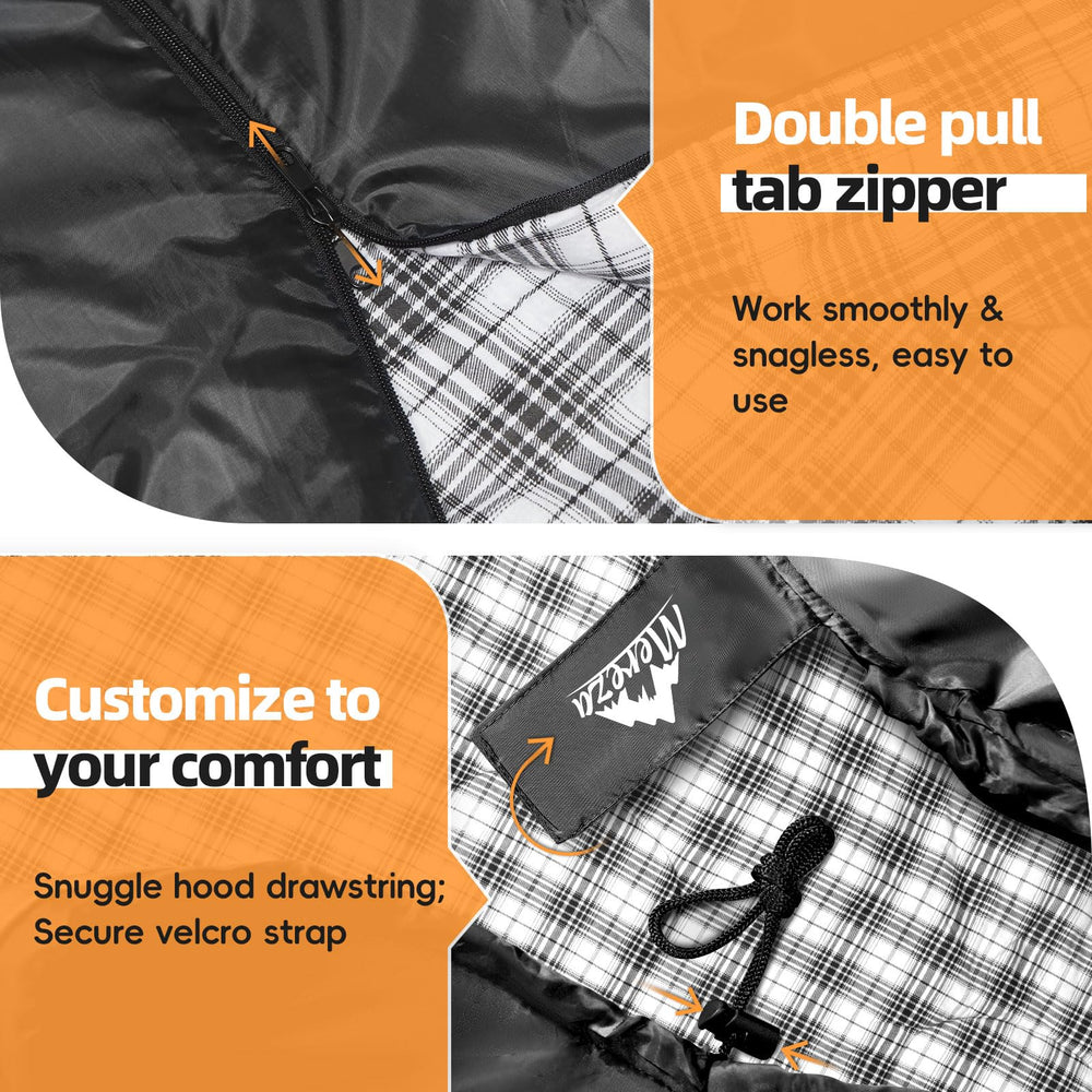 MEREZA Flannel Sleeping Bag XL compression-sack demonstrates easy packing.