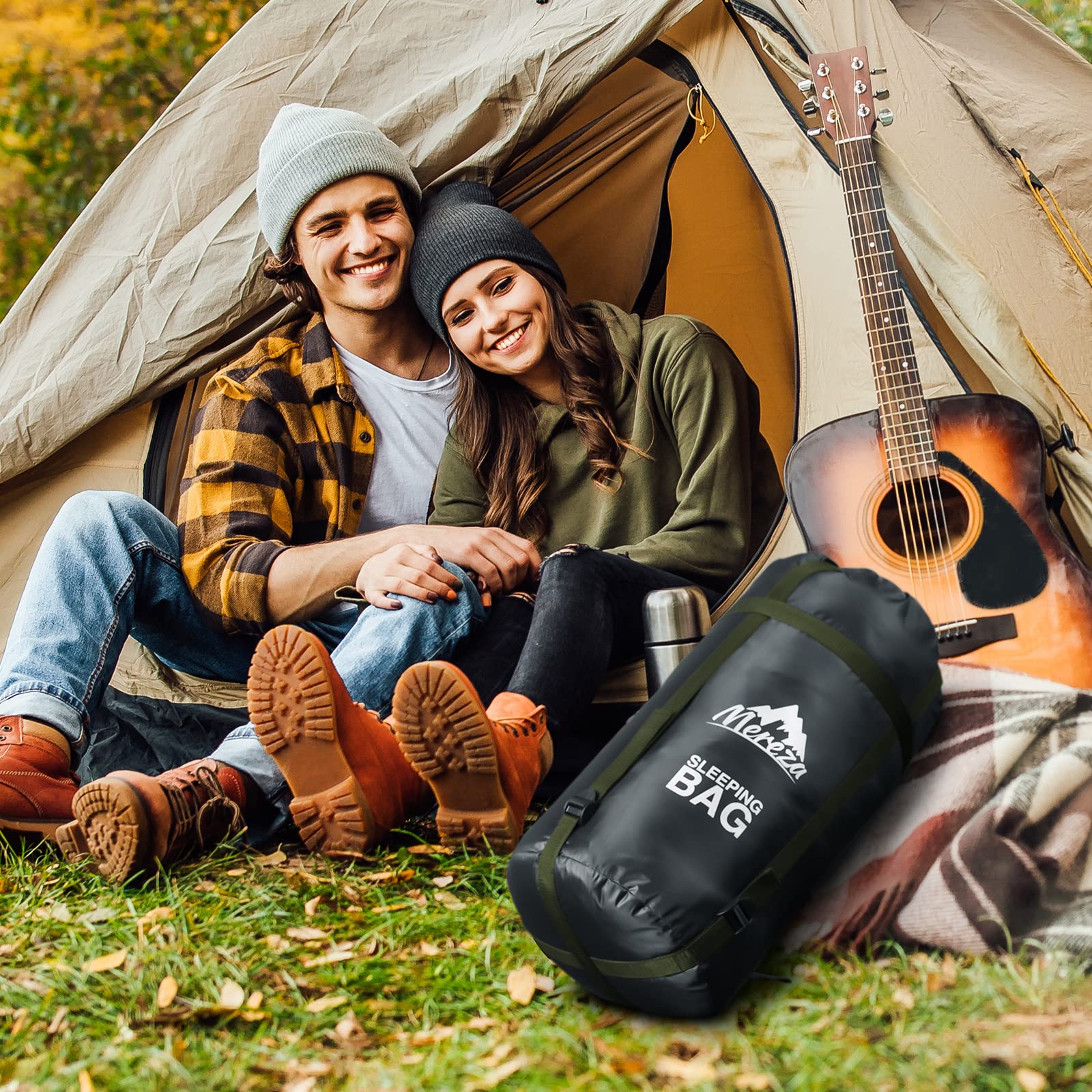 MEREZA portable handle on the sack aids easy carry during outdoor trips