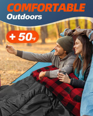MEREZA XL queen-size sleeping bag offers ample space for two adults
