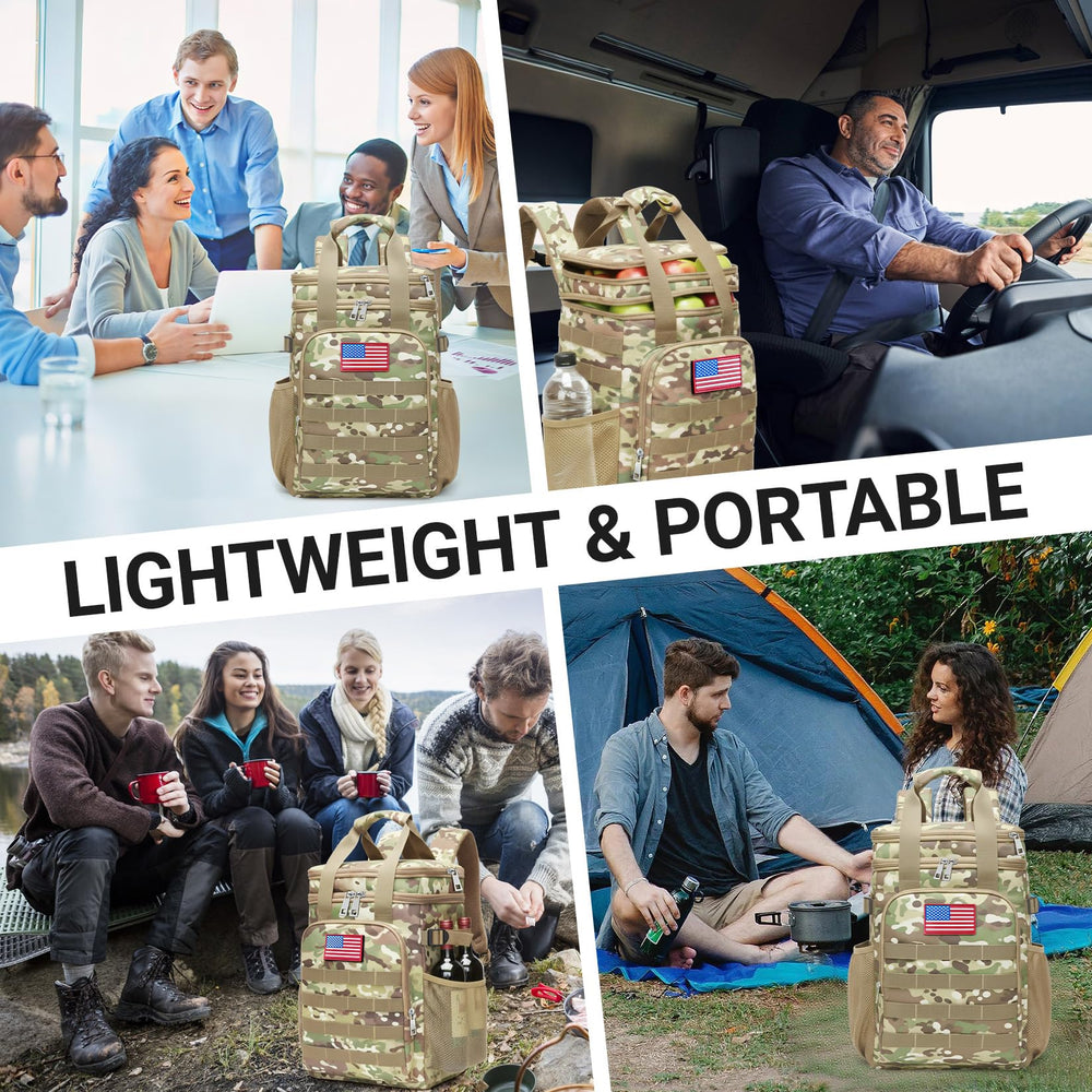 Meridova Tactical Backpack Cooler ready for outdoor use and adventures.