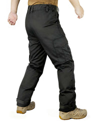 MERJAZ men's camo tactical pants windproof outer blocks cold gusts on trails