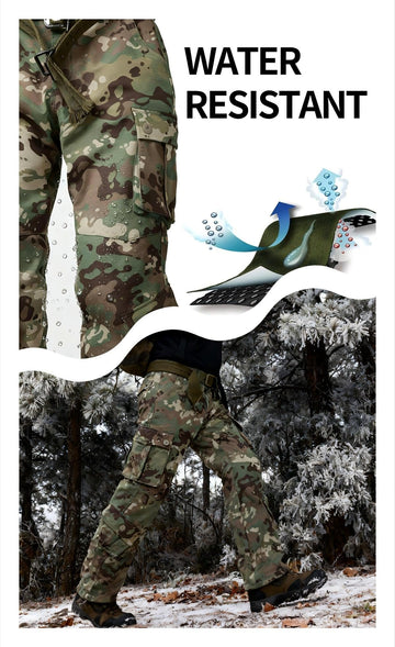 MERJAZ insulated cargo pants with bottom drawstrings seal warmth around boots.